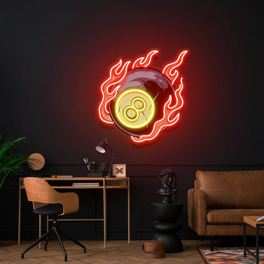 Billiard Pool Wall Decor, Poolroom, Sport Art Decor Home Interior Artwork Led Neon Sign Light - Neonbir