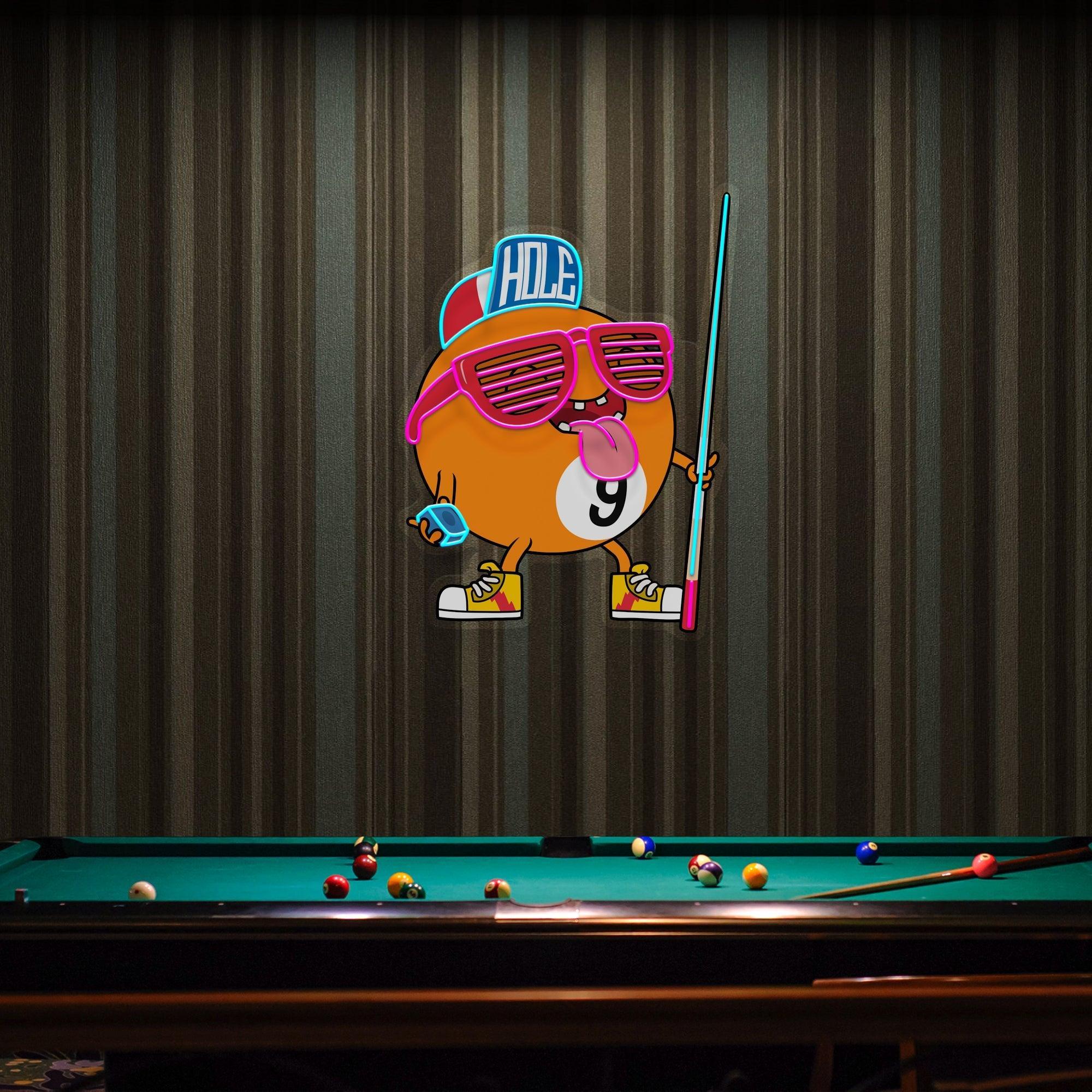 Billiards Room Decor, Gift For Pool Player Artwork Led Neon Sign Light - Neonbir