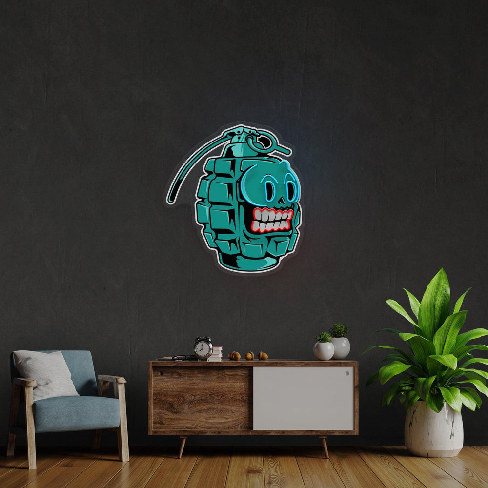 Grenade Cartoon Artwork Led Neon Sign Light - Neonbir