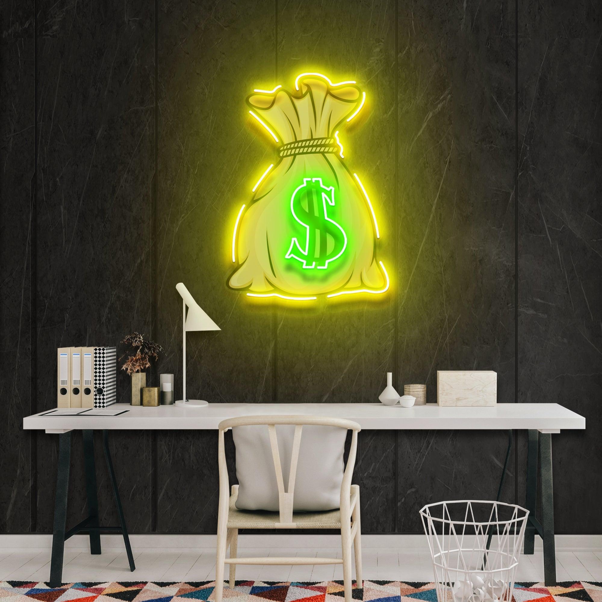 Cash Bag Artwork Led Neon Sign Light - Neonbir