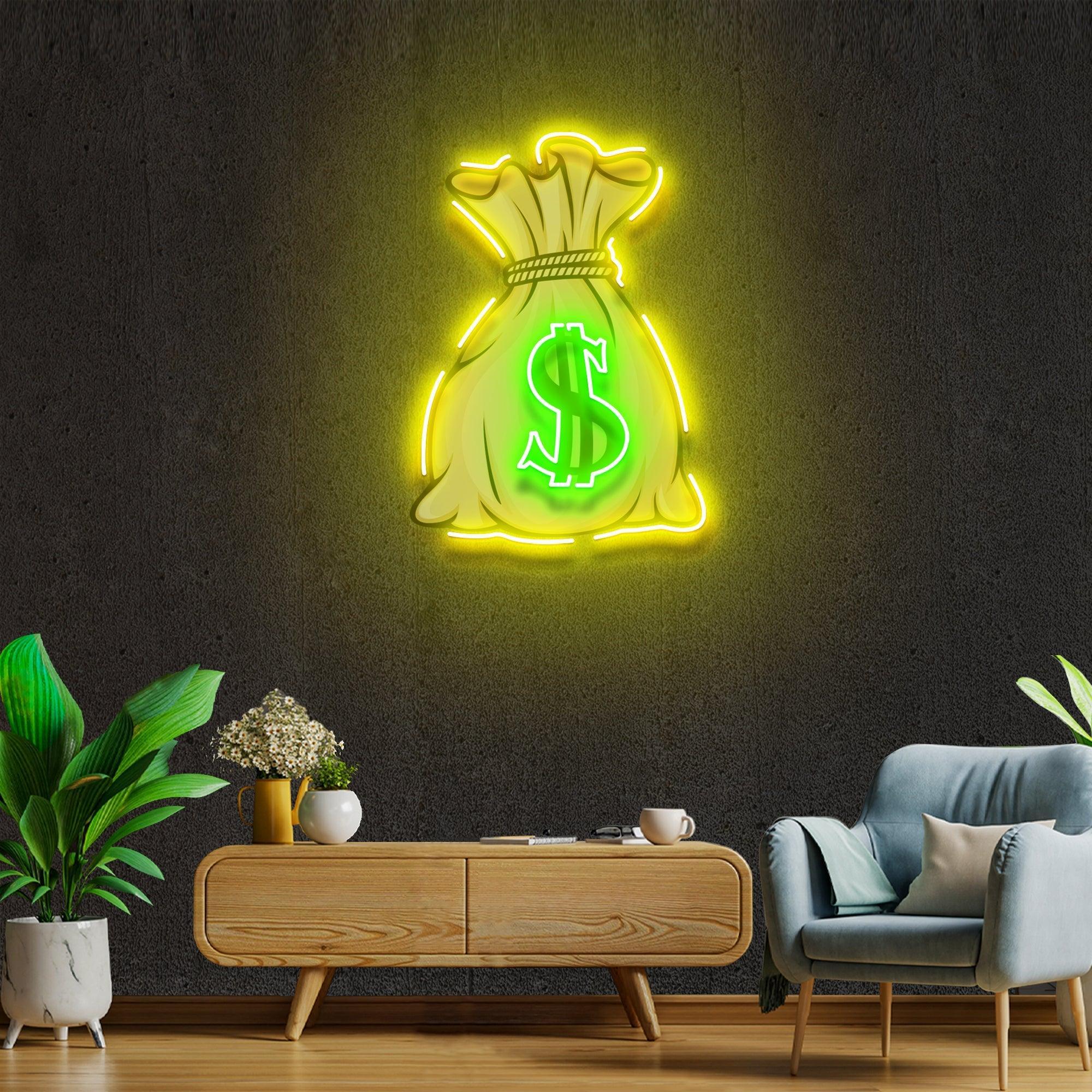 Cash Bag Artwork Led Neon Sign Light - Neonbir