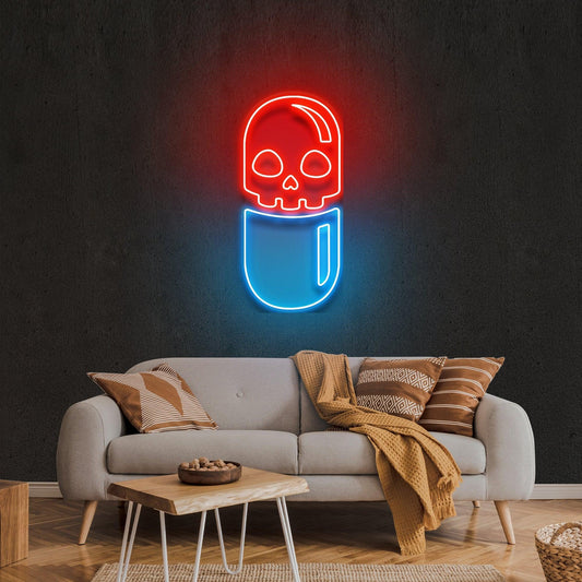 Chill Pill 2 Artwork Led Neon Sign Light - Neonbir