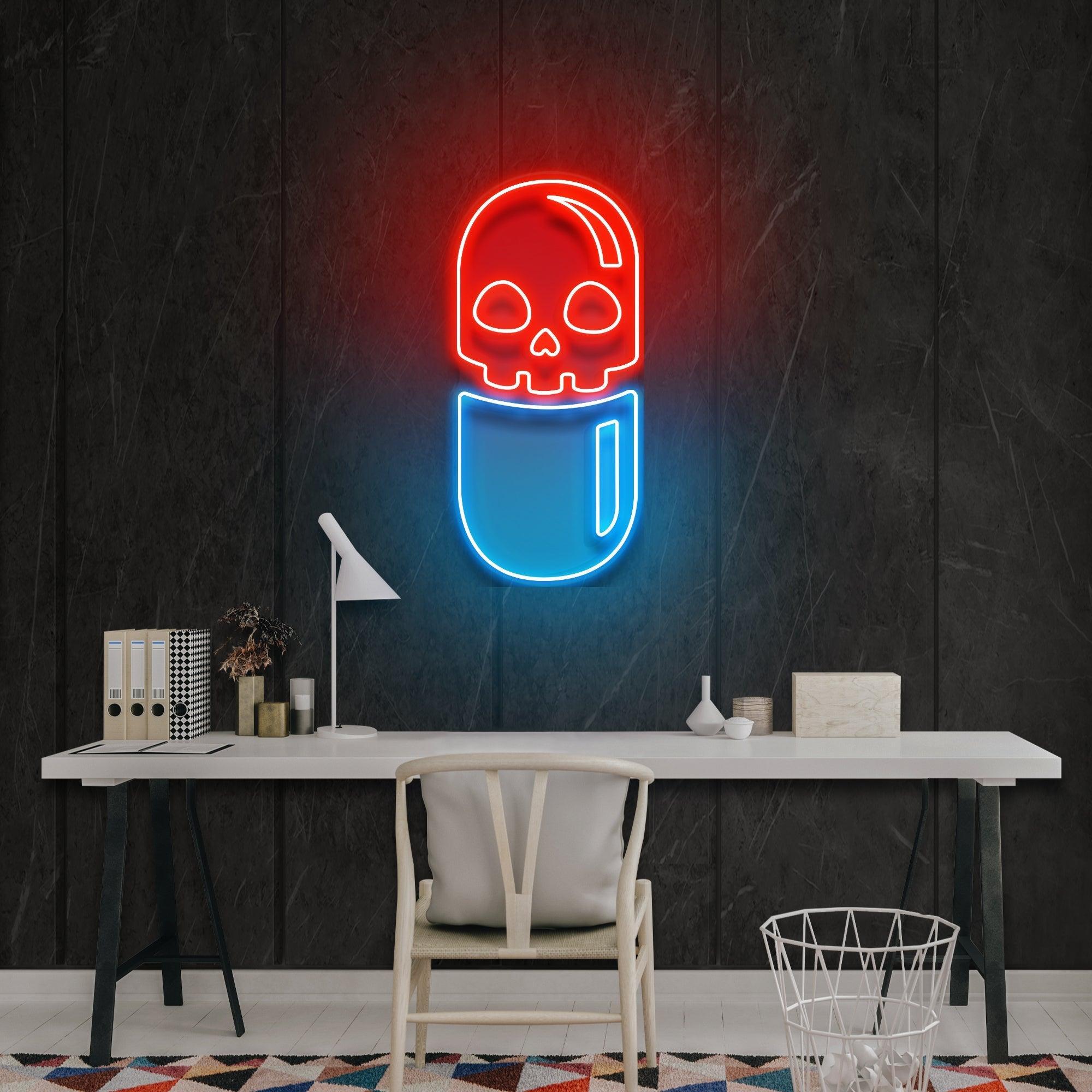 Chill Pill 2 Artwork Led Neon Sign Light - Neonbir