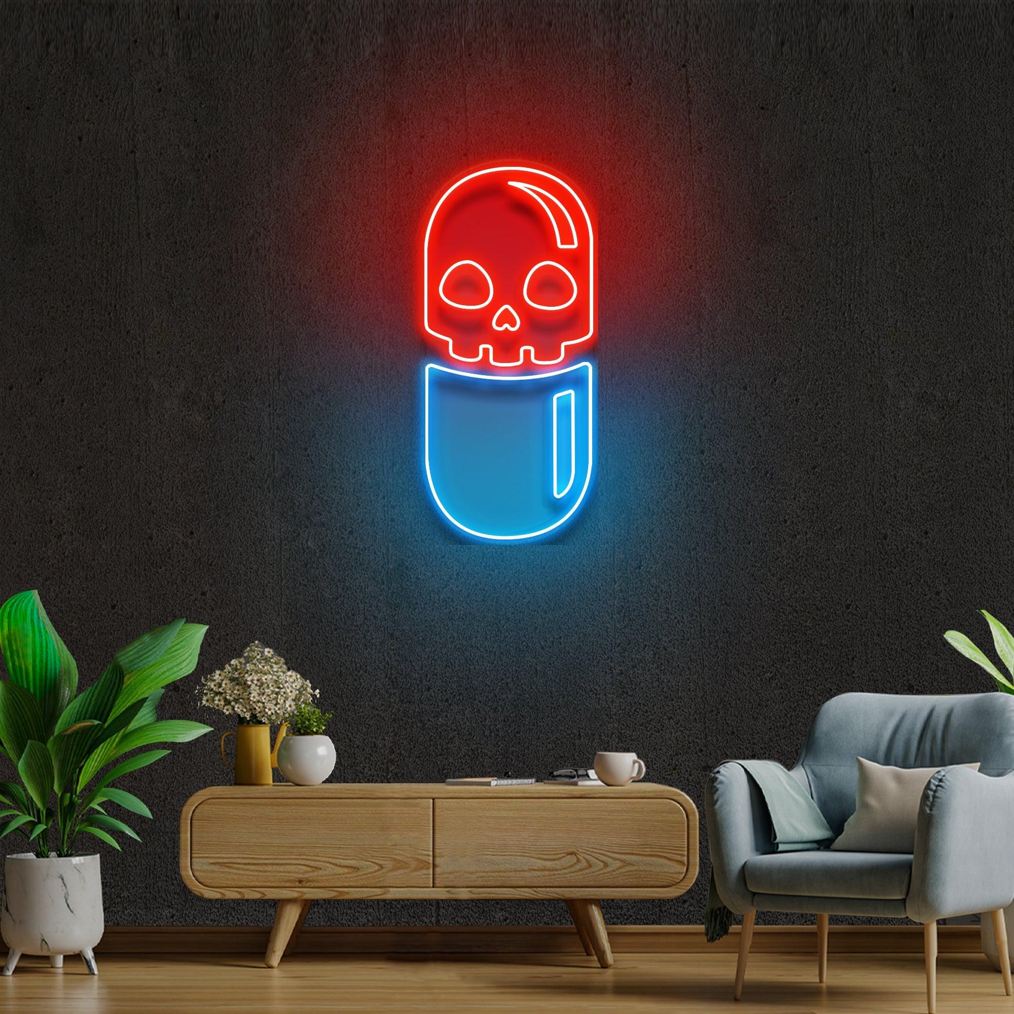 Chill Pill 2 Artwork Led Neon Sign Light - Neonbir