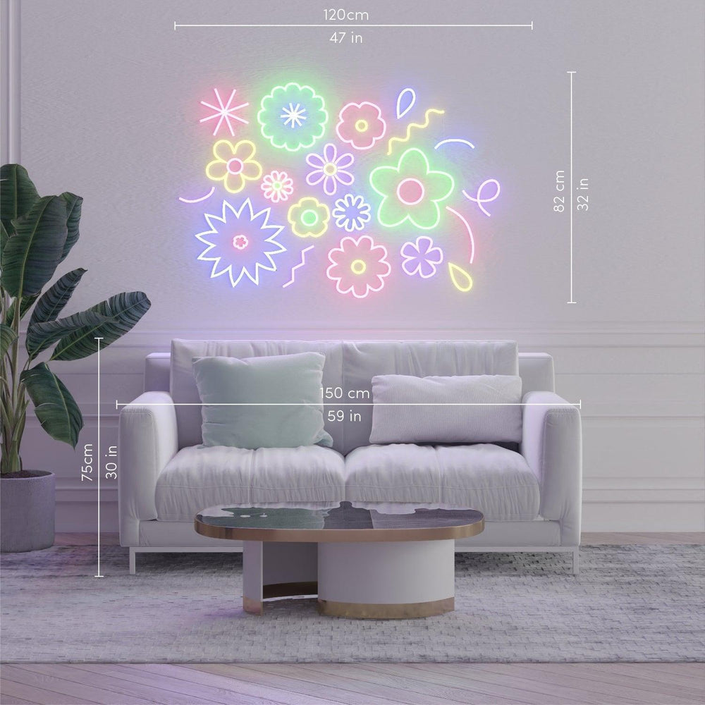 Flower Power by Emily Eldridge - Neon Tabela - Neonbir