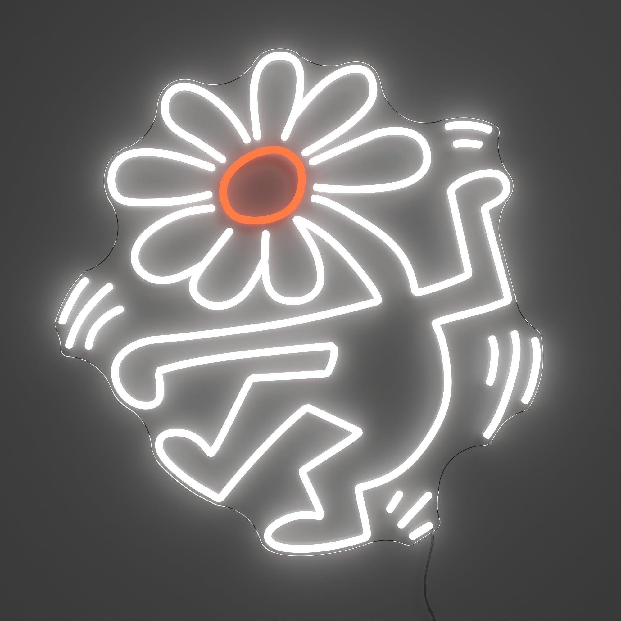 Flower Head, YP x Keith Haring, Neon Tabela - Neonbir