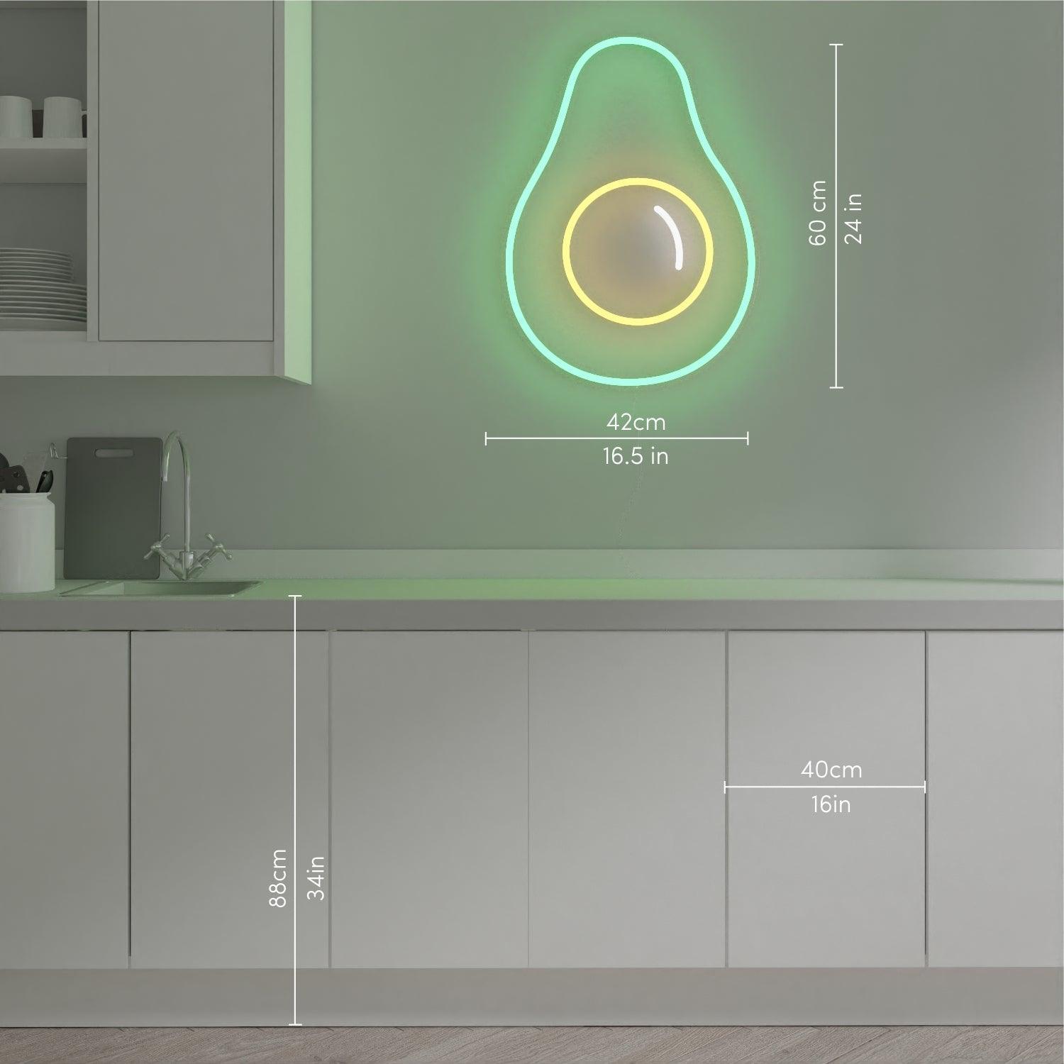 Crazy Avocado - Neon Tabela - Neonbir