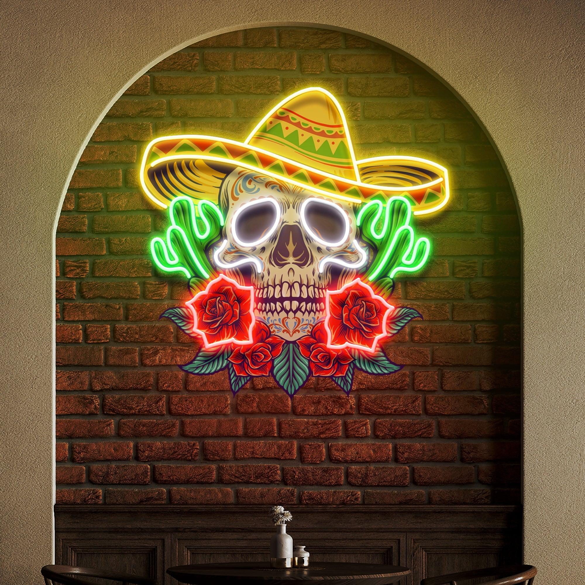 Custom Name Mexican Food Restaurants Decor Artwork - Neonbir