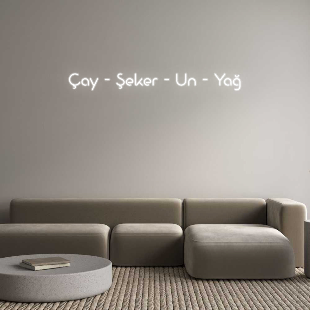Custom Neon: Çay - Şeker -... - Neonbir