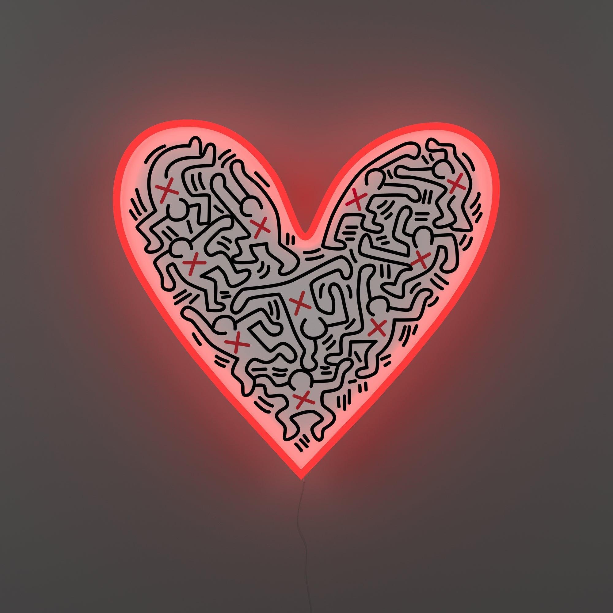 Dance Love, YP x Keith Haring, Neon Tabela - Neonbir