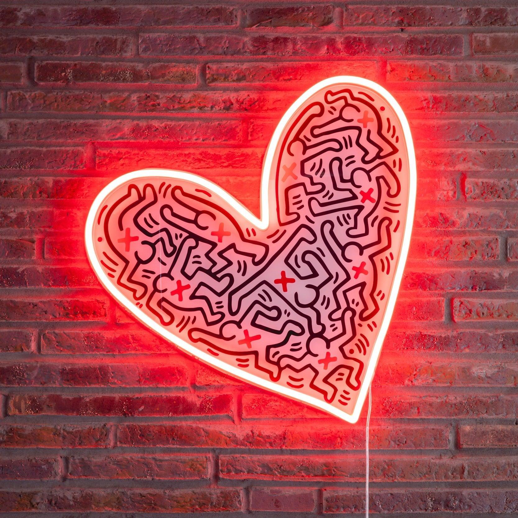 Dance Love, YP x Keith Haring, Neon Tabela - Neonbir