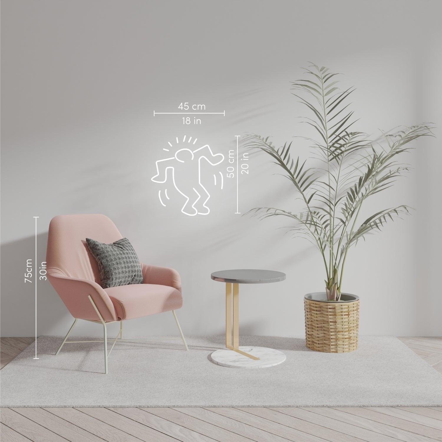 Dancing Man, YP x Keith Haring, Neon Tabela - Neonbir