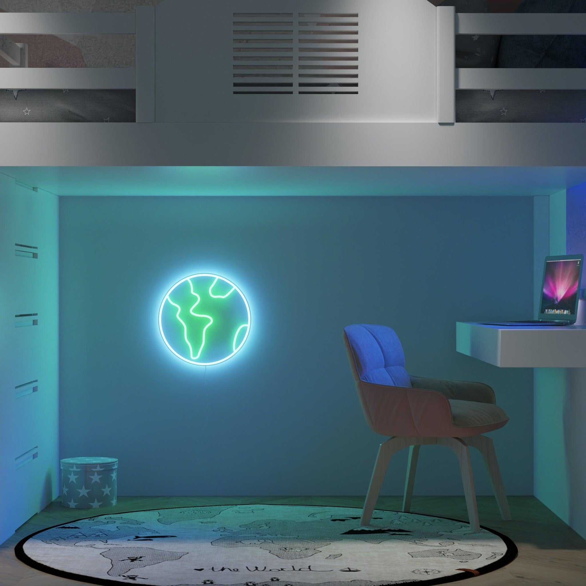 Earth - Neon Tabela - Neonbir