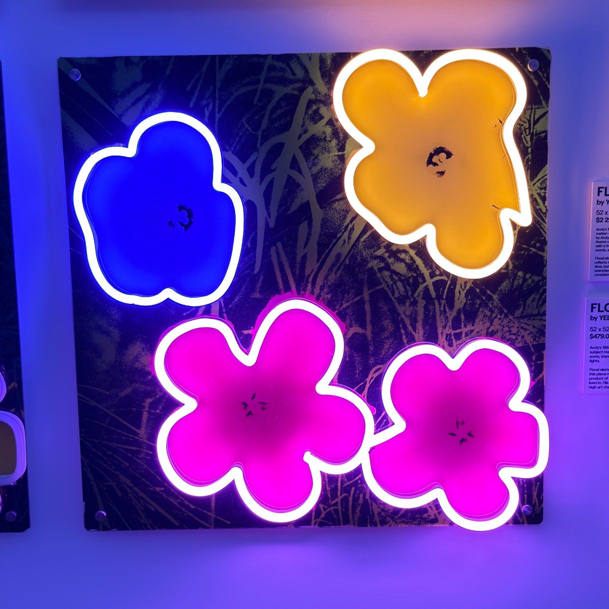Flowers Deluxe by Andy Warhol - Neon Tabela - Neonbir