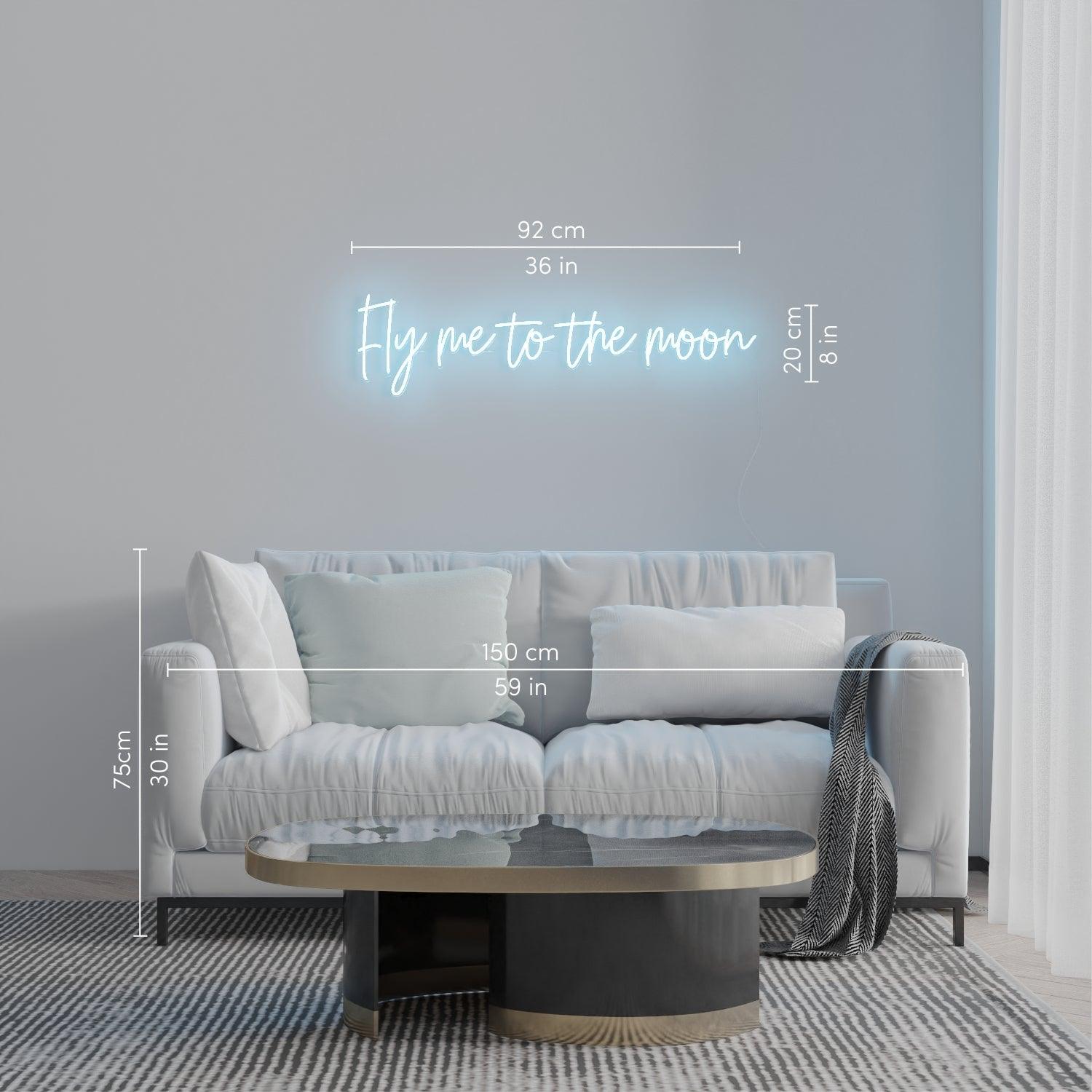 Fly me to the moon - Neon Tabela - Neonbir