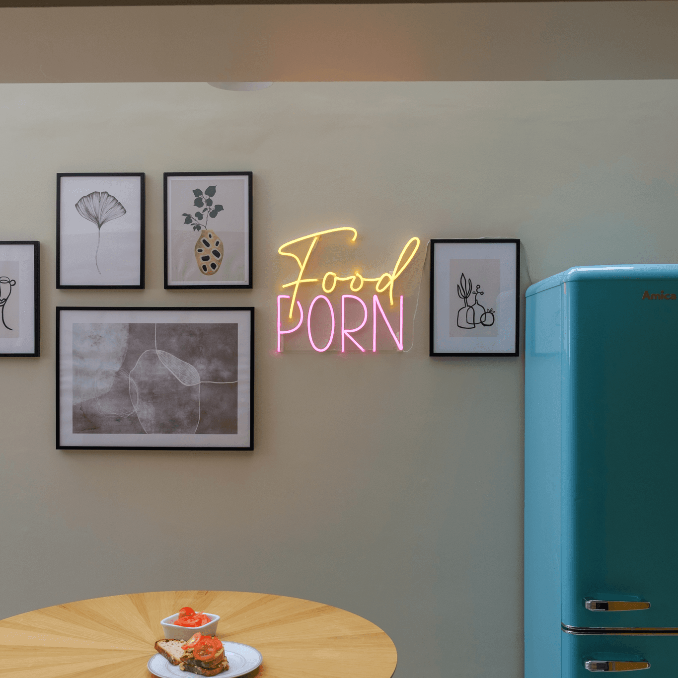 Food Porn Neon Tabela - Neonbir
