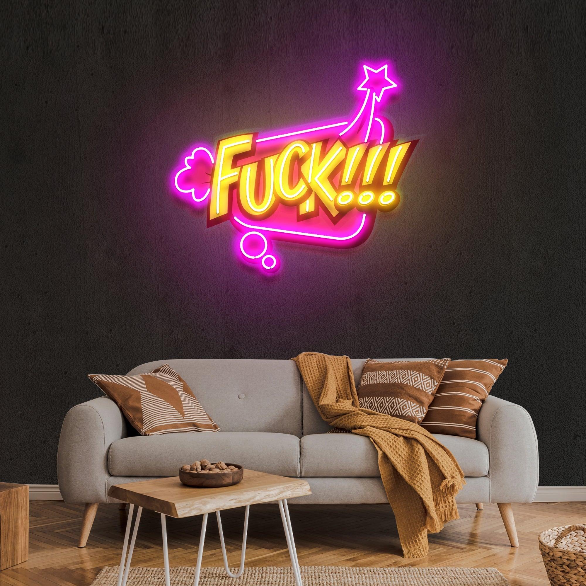 Fuck!!! Artwork Led Neon Sign Light - Neonbir