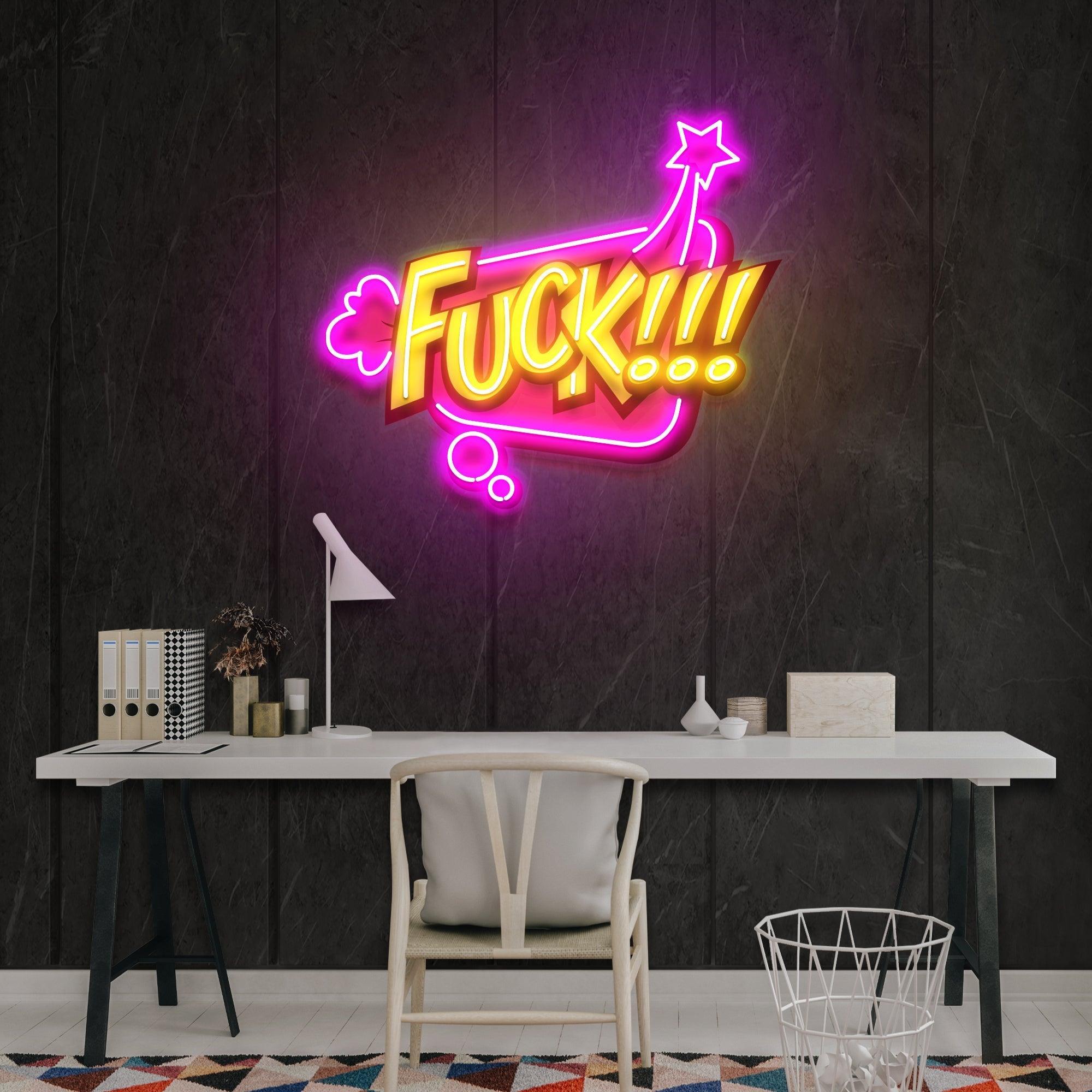 Fuck!!! Artwork Led Neon Sign Light - Neonbir