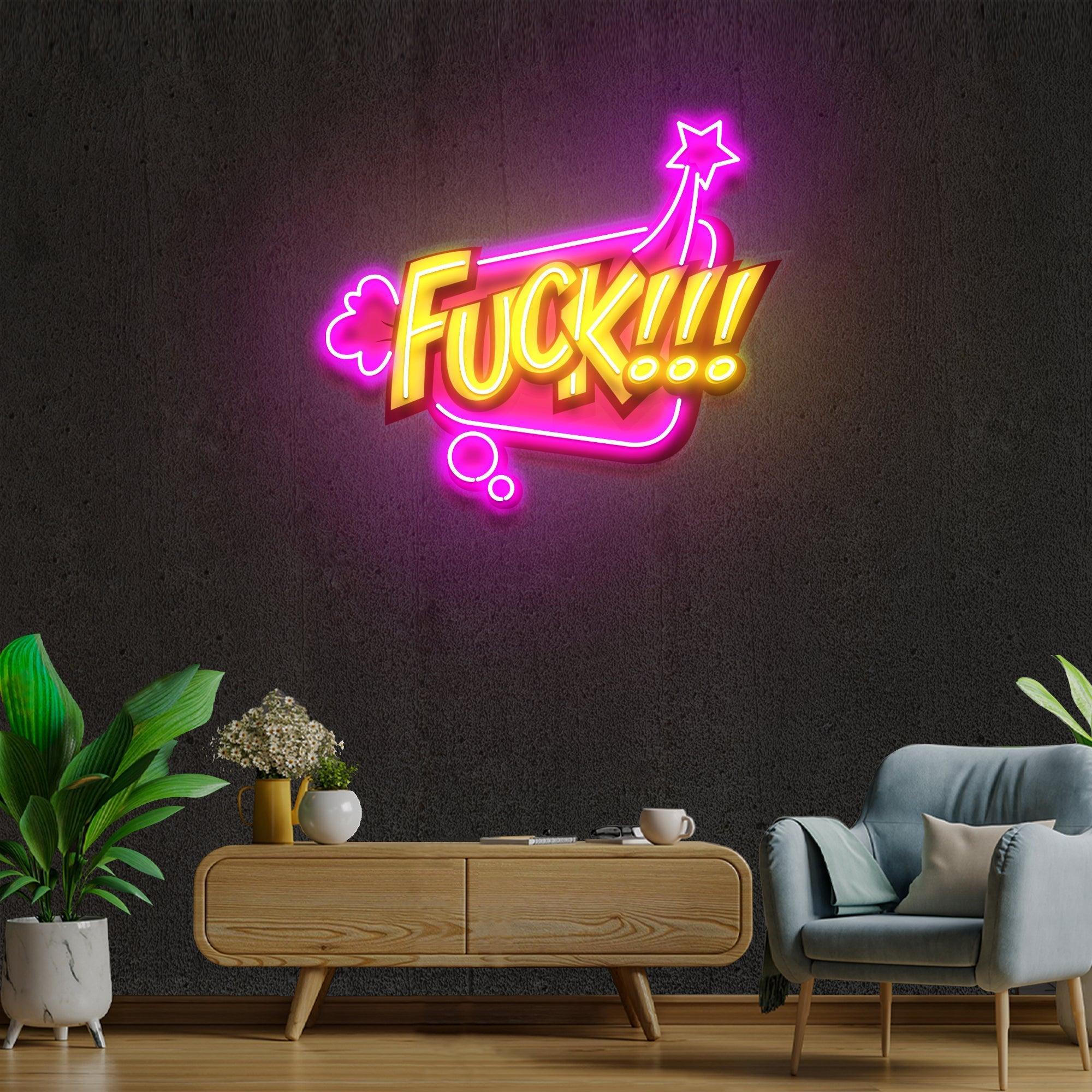 Fuck!!! Artwork Led Neon Sign Light - Neonbir