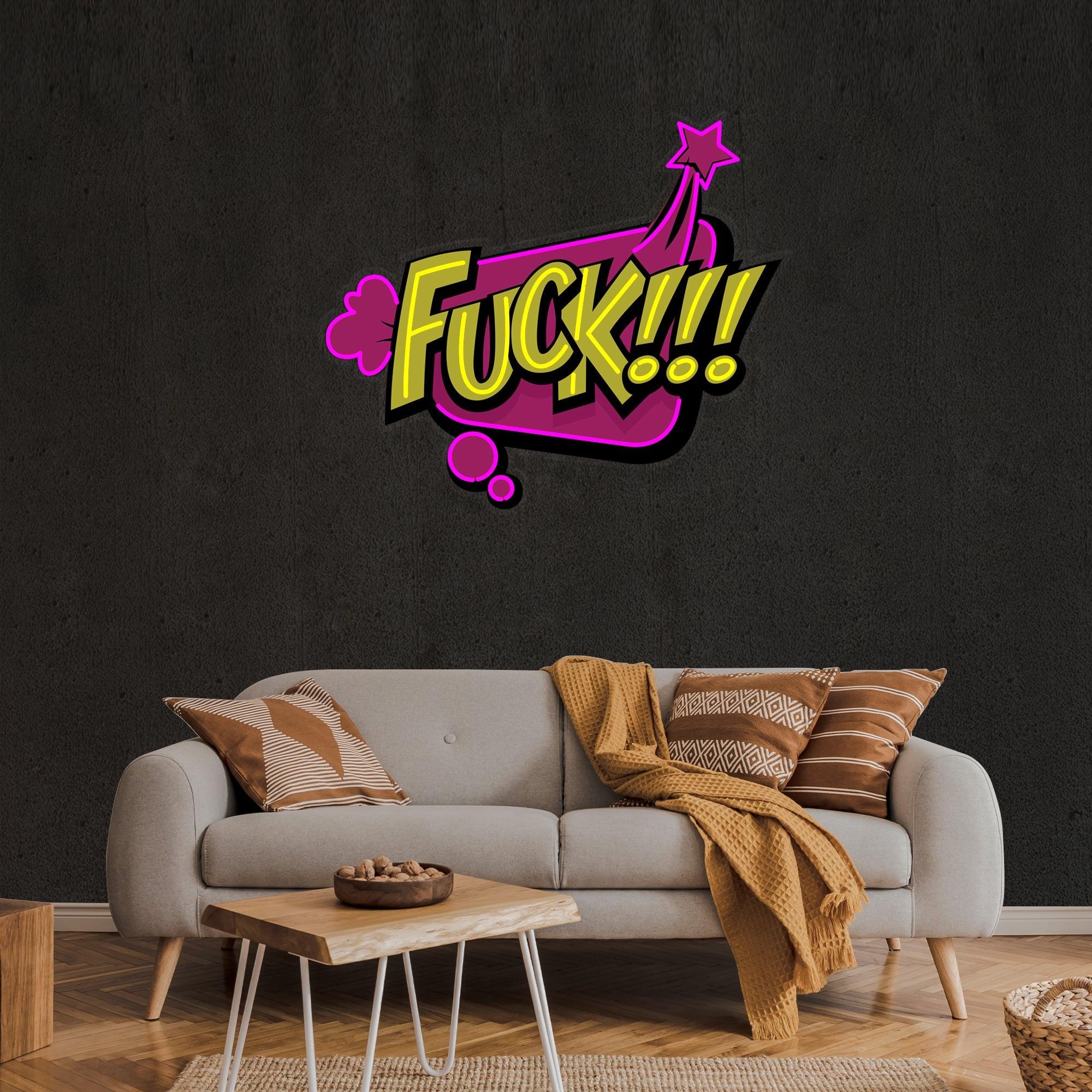 Fuck!!! Artwork Led Neon Sign Light - Neonbir