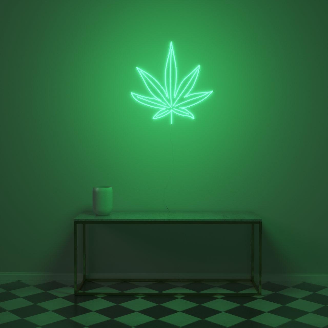 Ganja Leaf - Neon Tabela - Neonbir