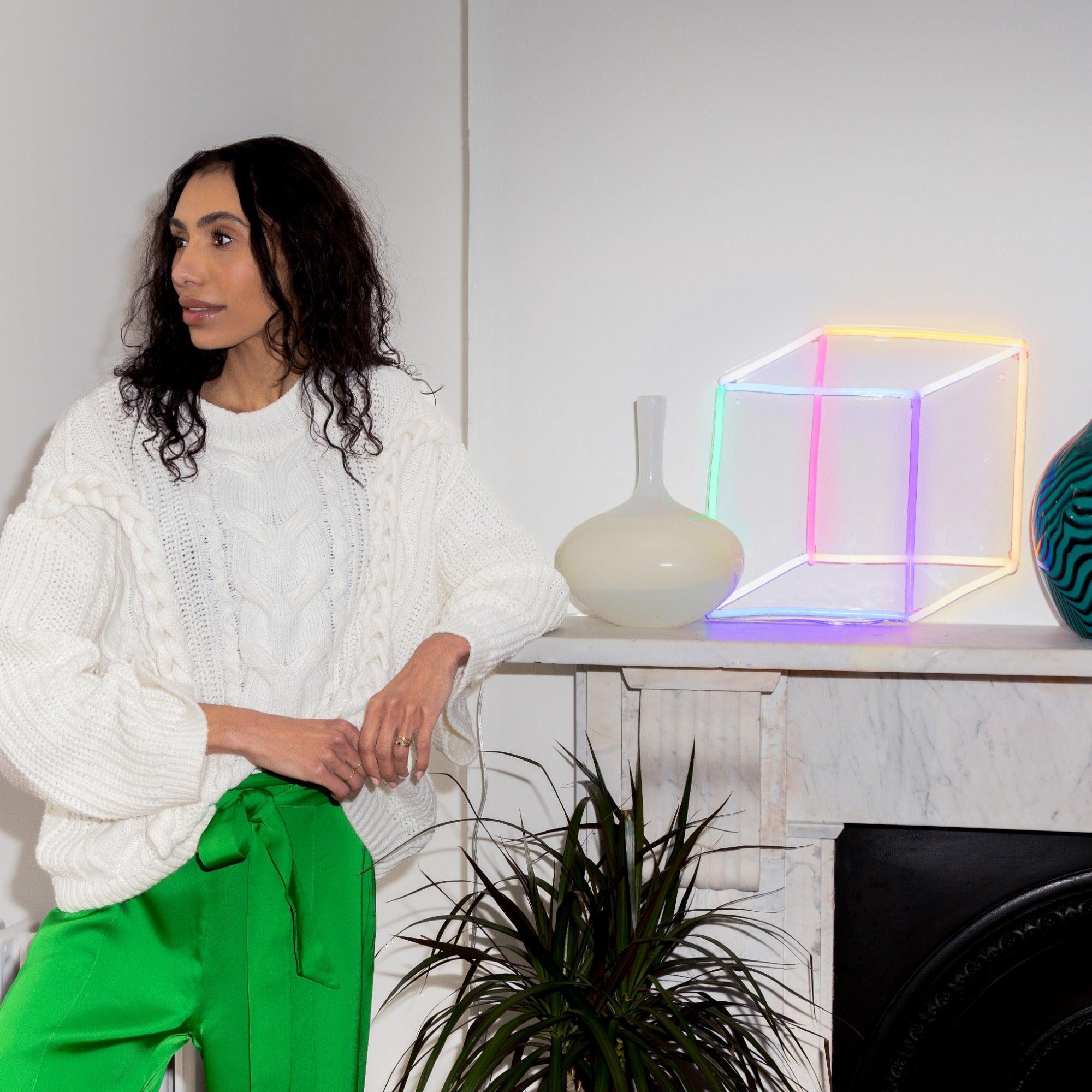 Geometric Cube, Neon Tabela - Neonbir