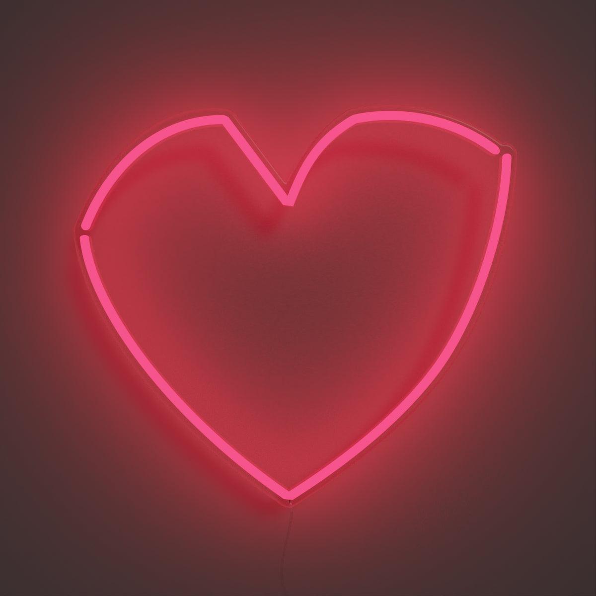 Geometric Heart, Neon Tabela - Neonbir
