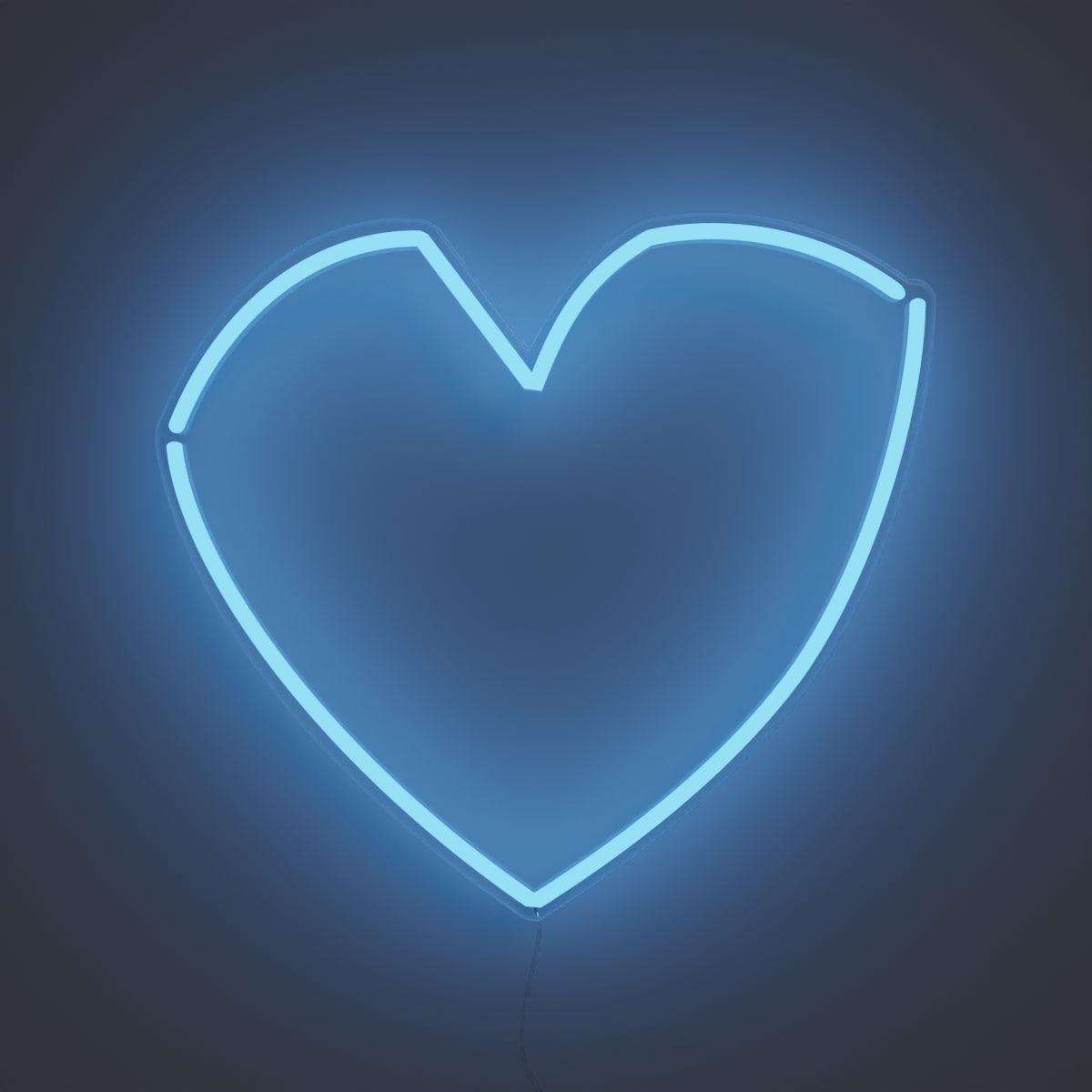Geometric Heart, Neon Tabela - Neonbir