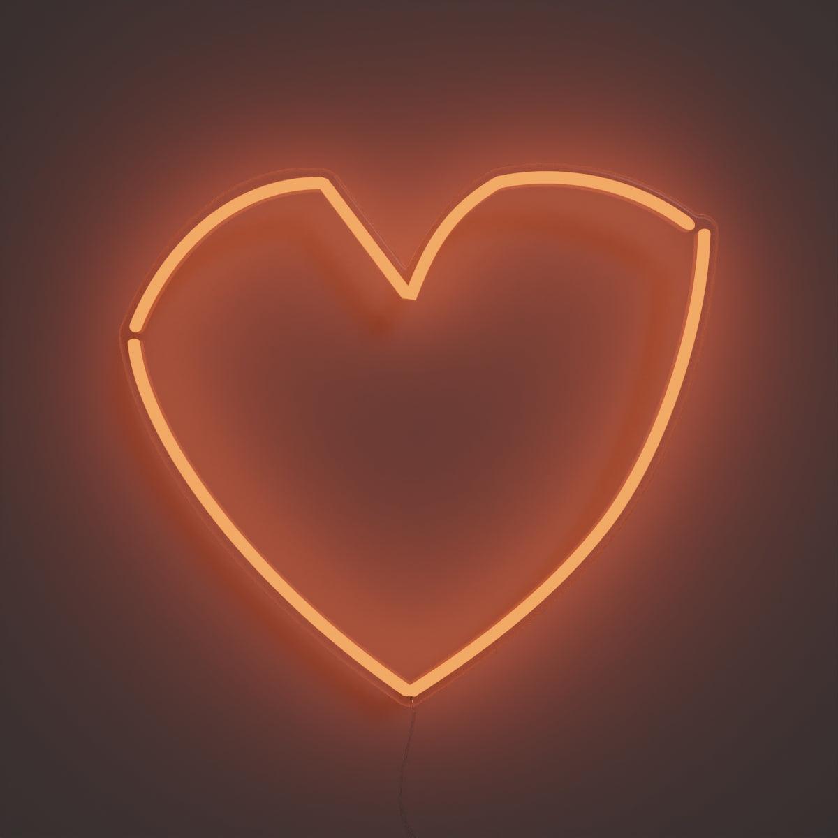 Geometric Heart, Neon Tabela - Neonbir