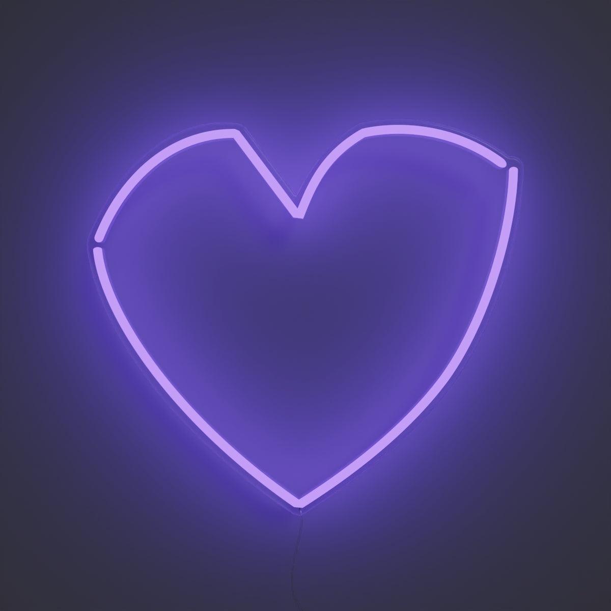 Geometric Heart, Neon Tabela - Neonbir