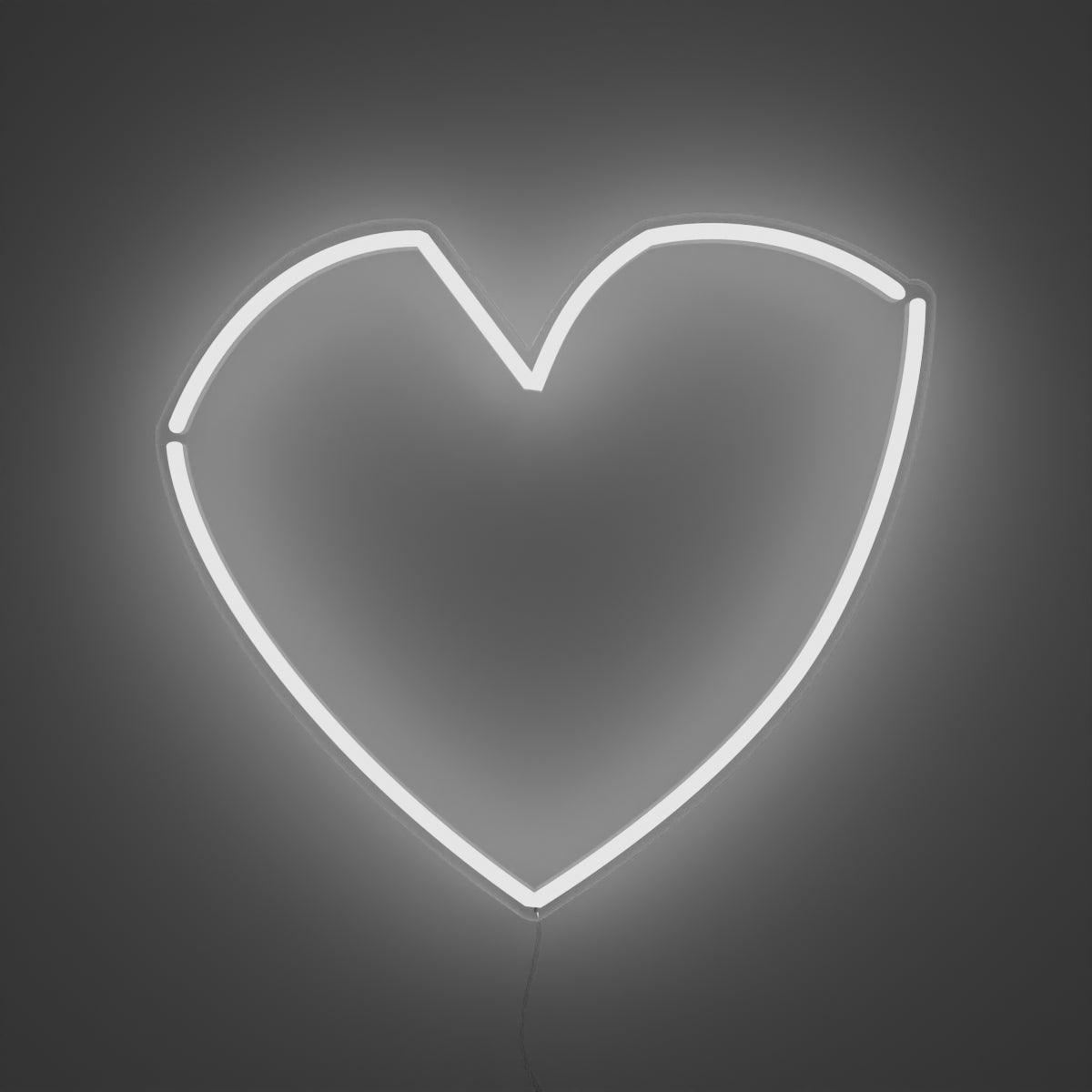 Geometric Heart, Neon Tabela - Neonbir