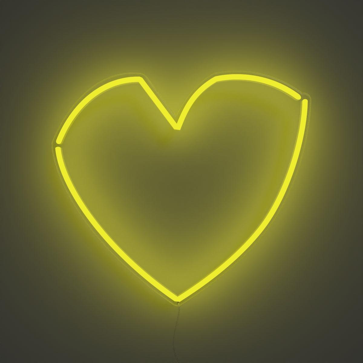 Geometric Heart, Neon Tabela - Neonbir