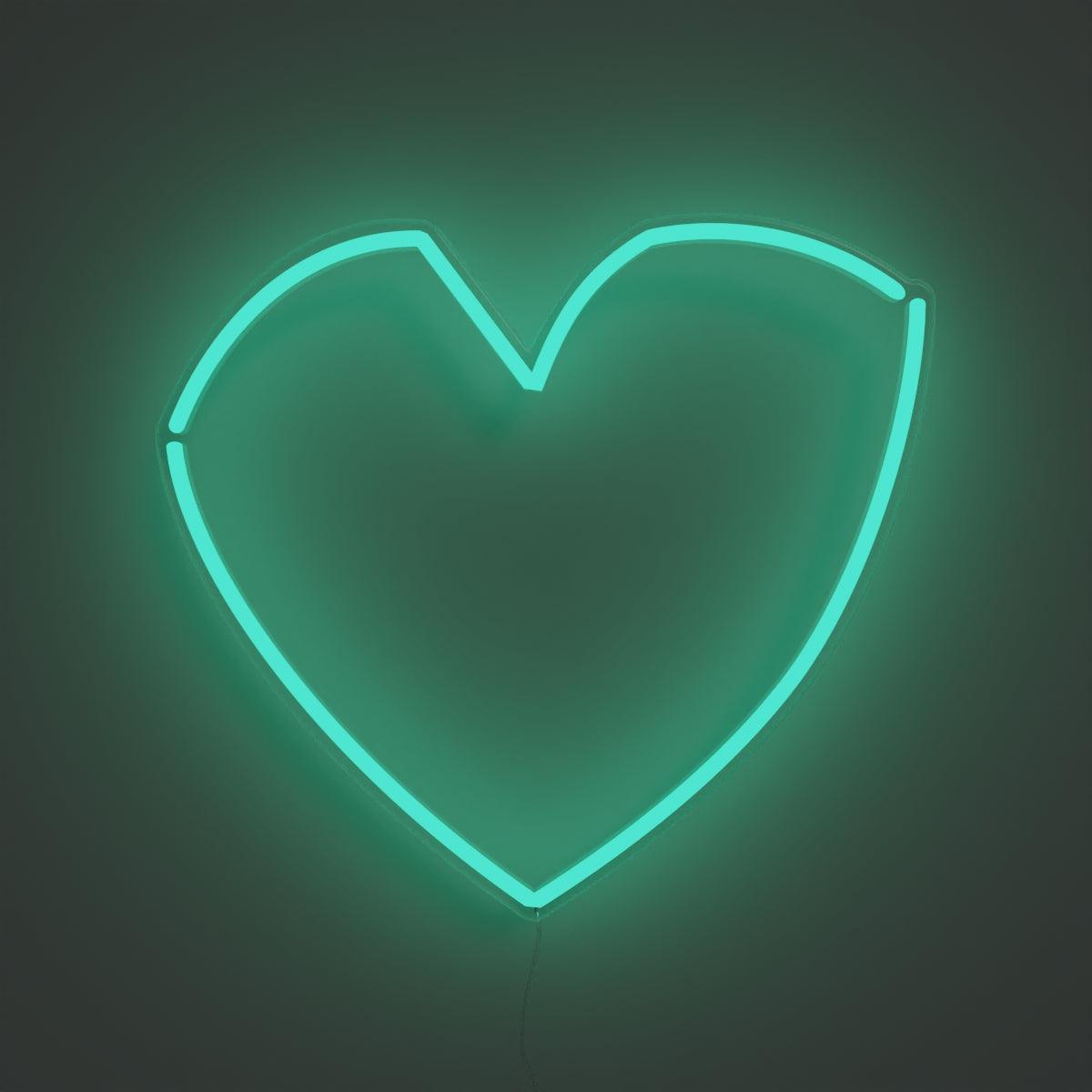 Geometric Heart, Neon Tabela - Neonbir
