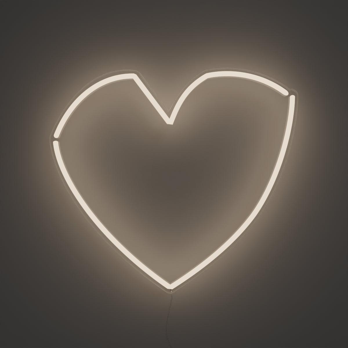Geometric Heart, Neon Tabela - Neonbir