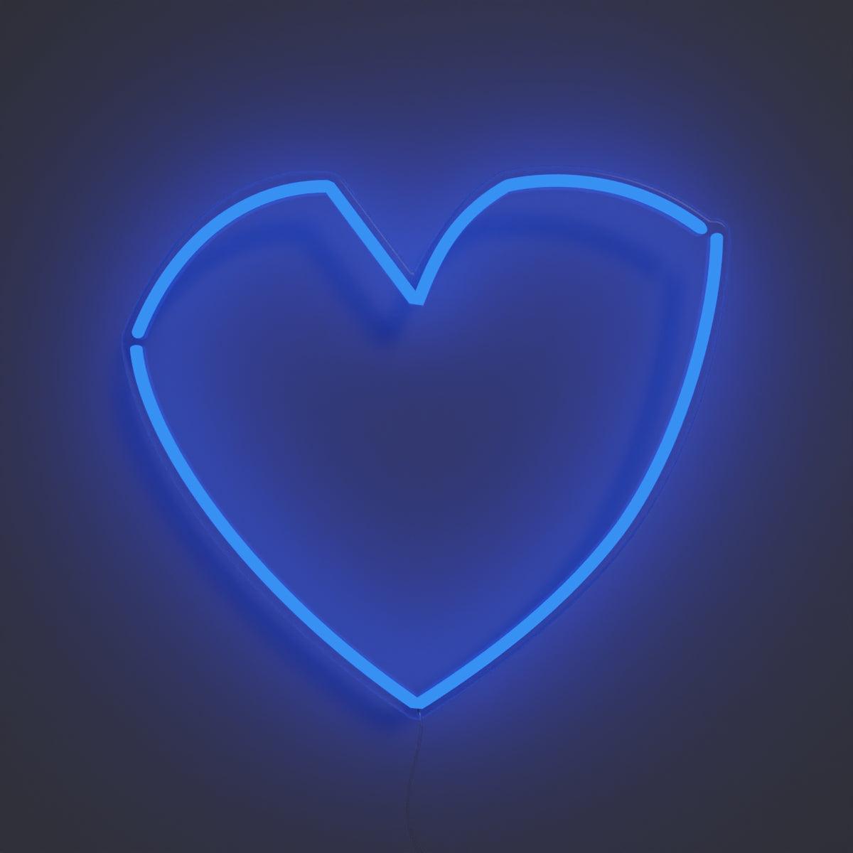 Geometric Heart, Neon Tabela - Neonbir