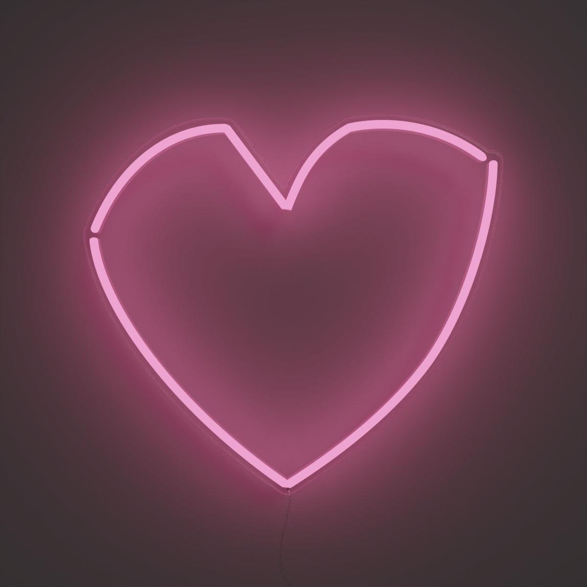 Geometric Heart, Neon Tabela - Neonbir
