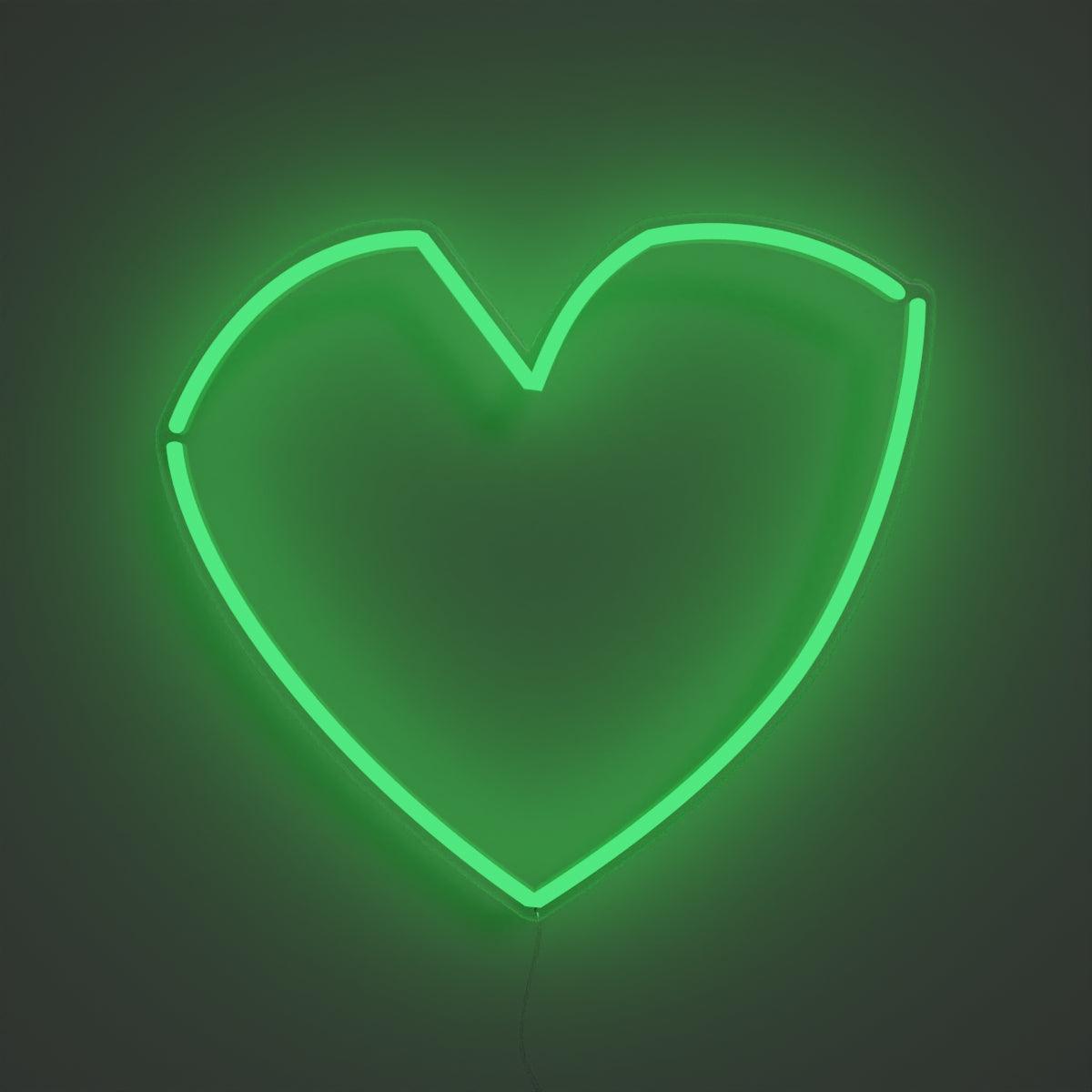 Geometric Heart, Neon Tabela - Neonbir
