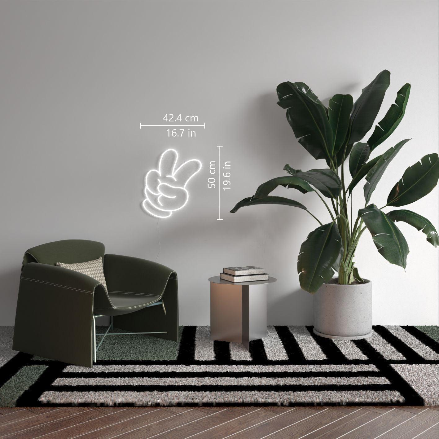 Glove Peace (Large version) by Yellowpop, Neon Tabela - Neonbir