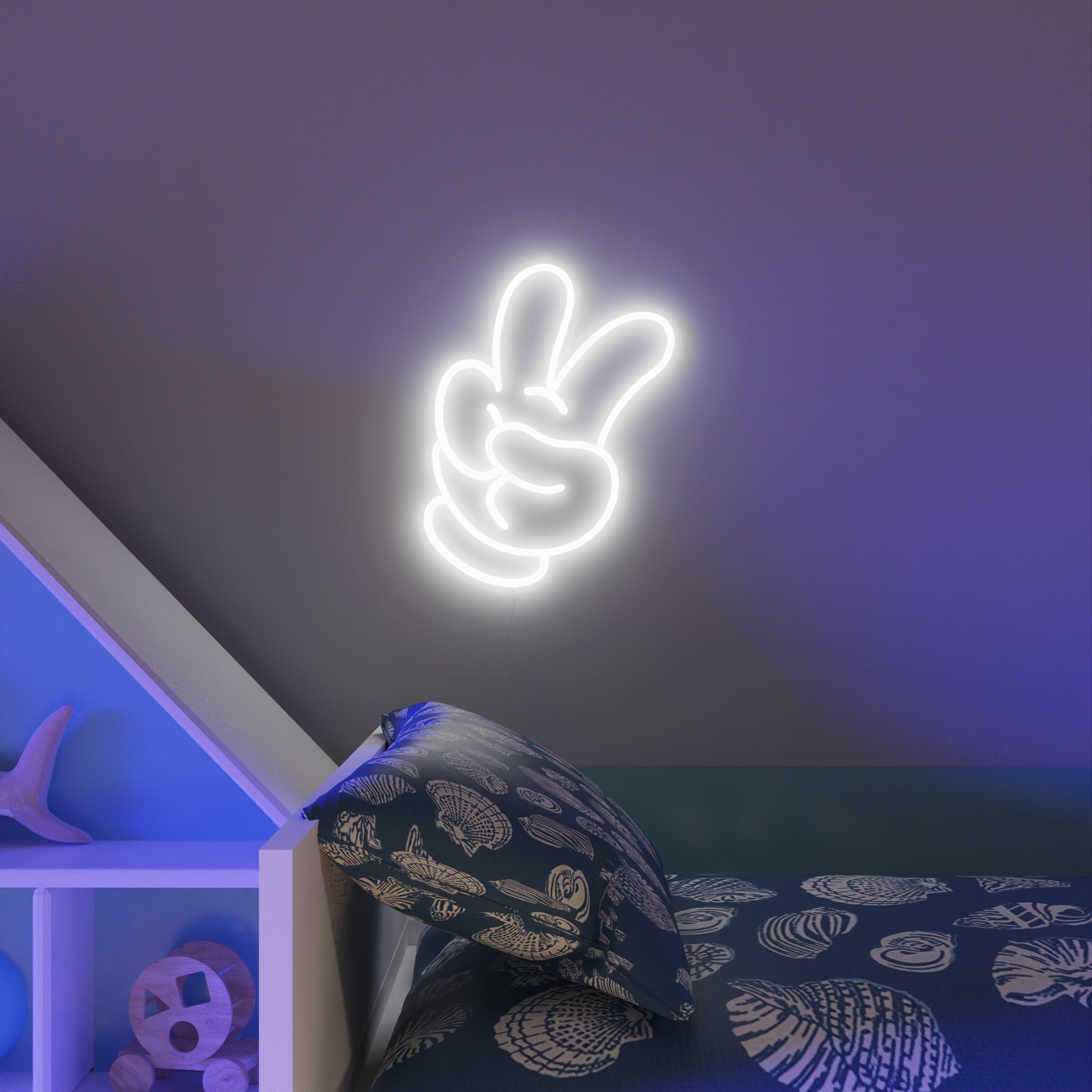Glove Peace (Small version) by Yellowpop, Neon Tabela - Neonbir