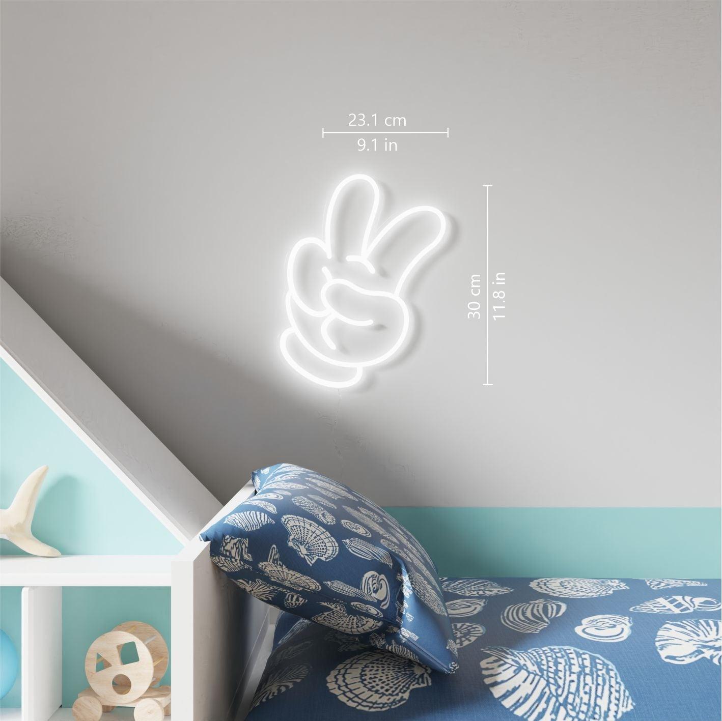 Glove Peace (Small version) by Yellowpop, Neon Tabela - Neonbir