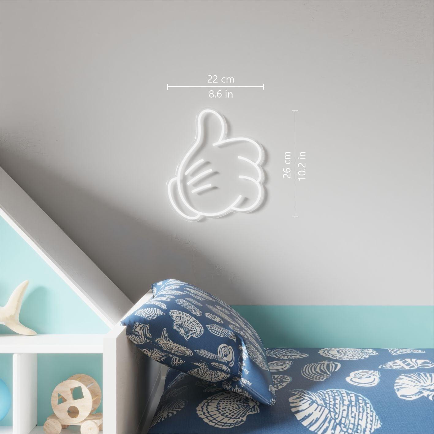 Glove Thumbs Up (Small version) by Yellowpop, Neon Tabela - Neonbir