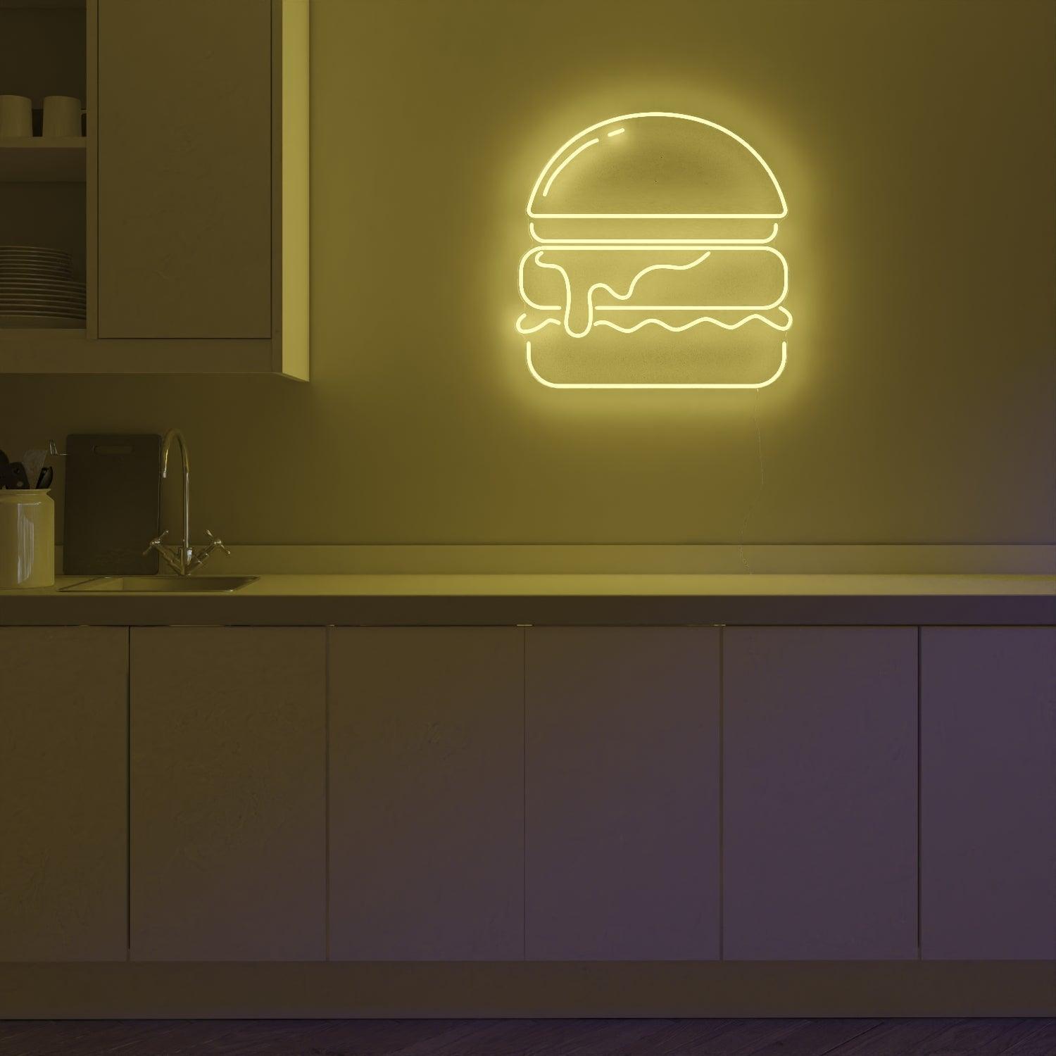 Gold Burger, Neon Tabela - Neonbir