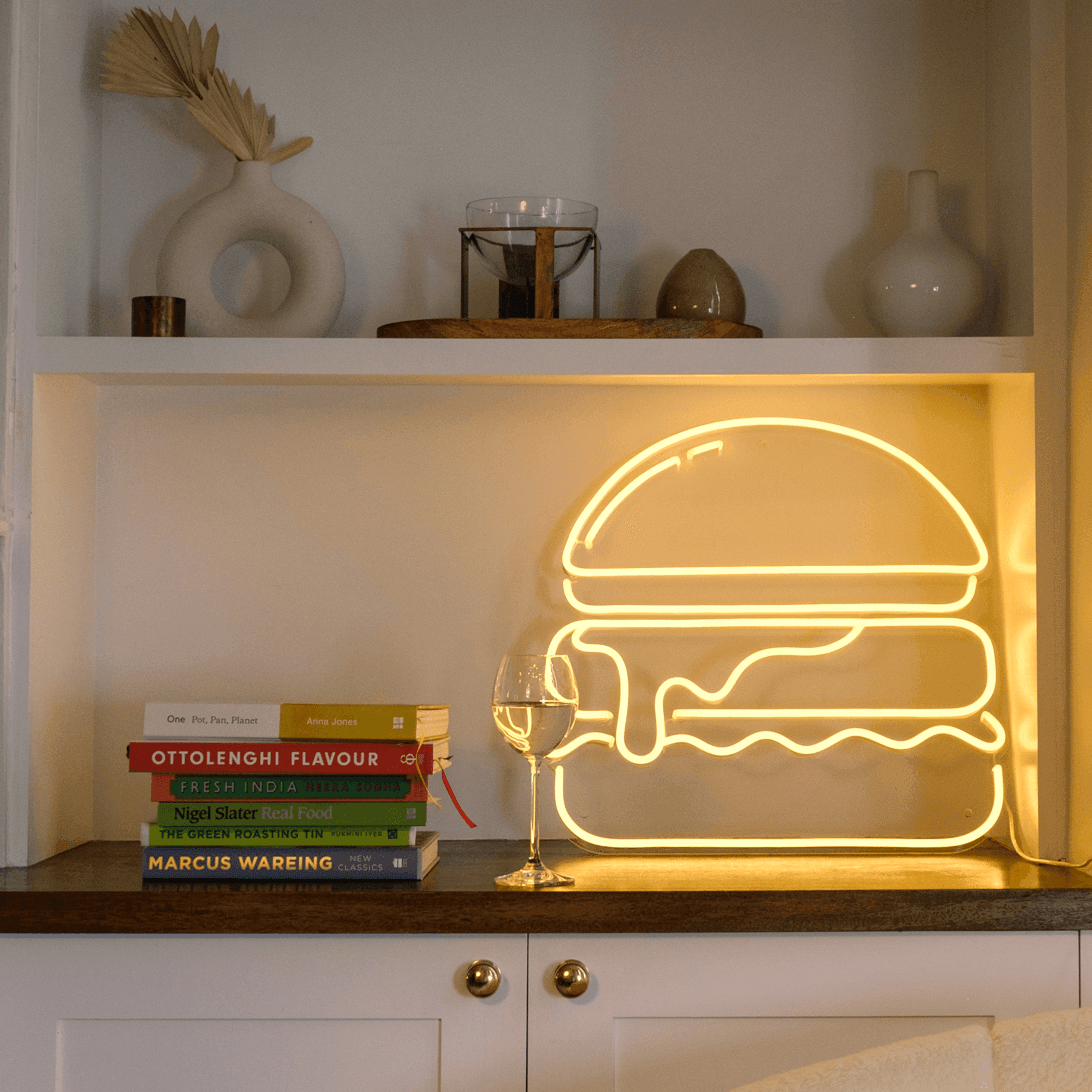 Gold Burger, Neon Tabela - Neonbir