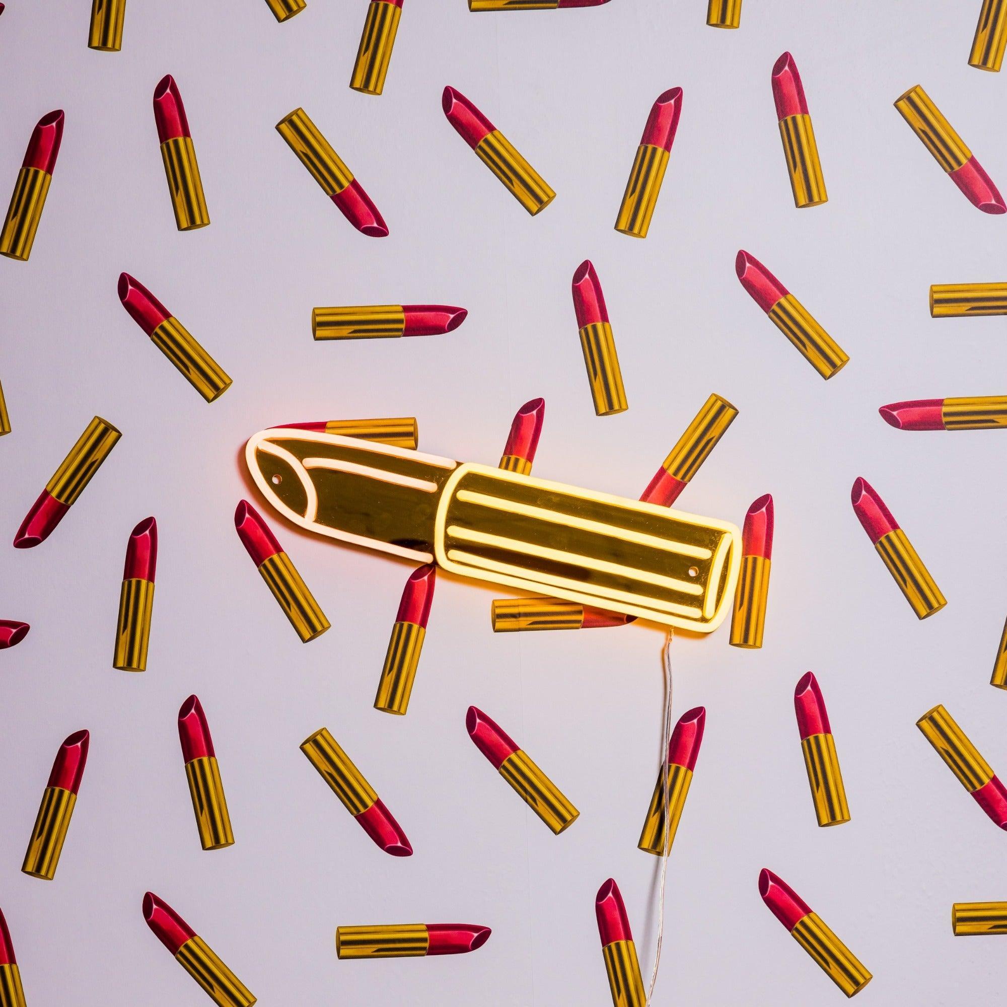 Golden Lipstick by Tom Wesselmann, Neon Tabela - Neonbir