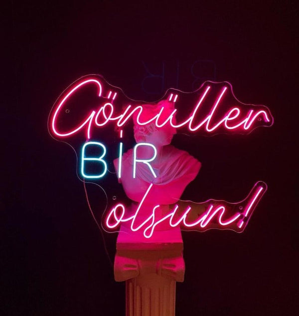 Gönüller Bir Olsun Neon Tabela