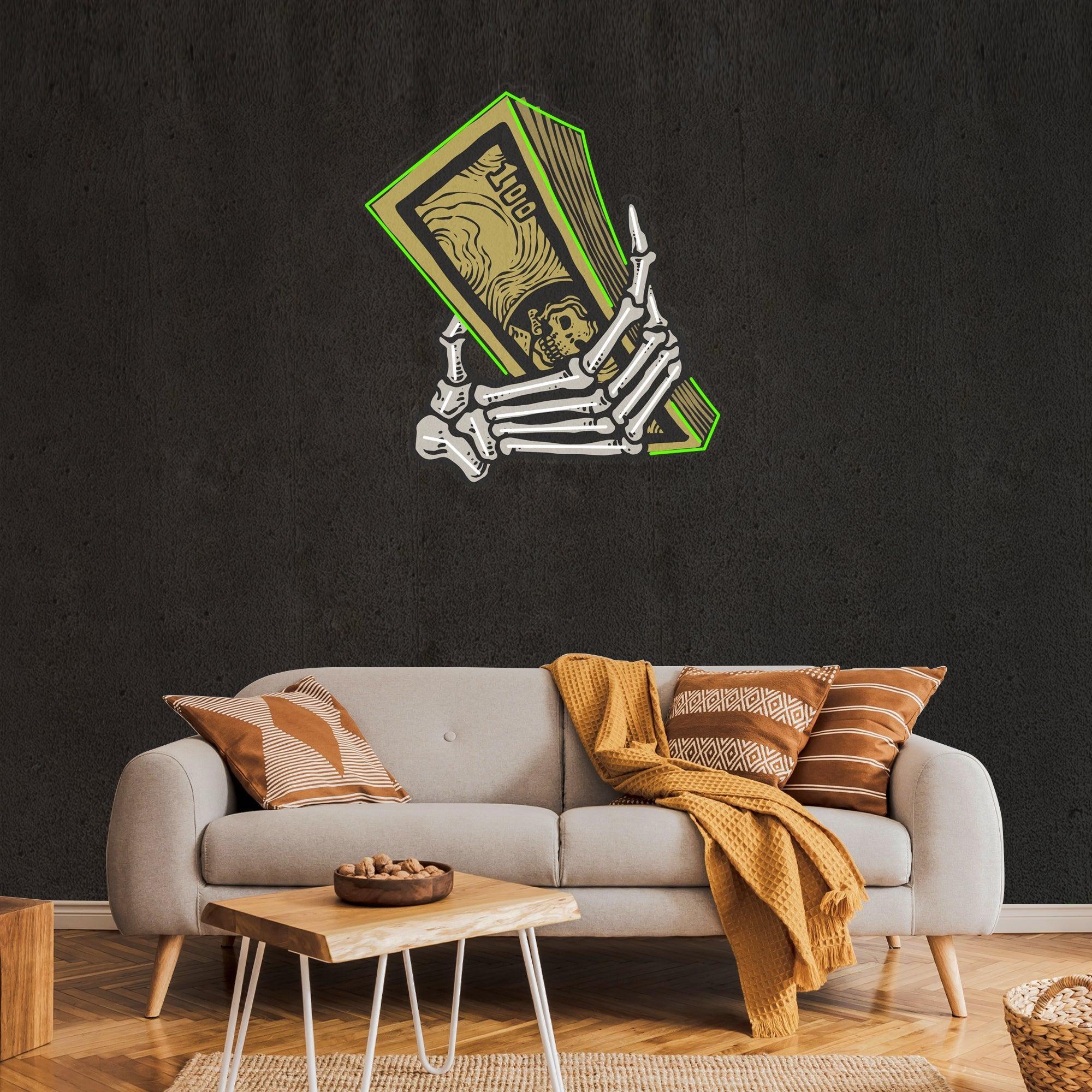 Hand Money Artwork Led Neon Sign Light - Neonbir
