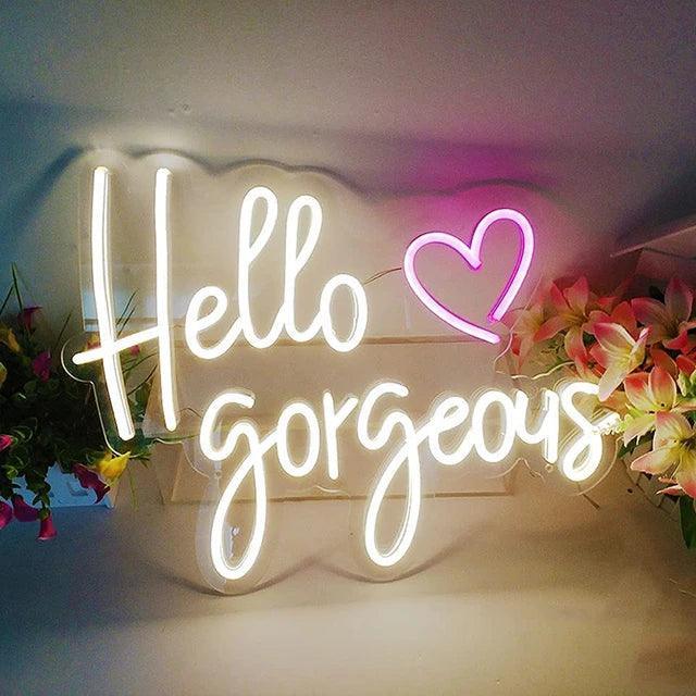Hello Gorgeous Neon Dekor - Neonbir