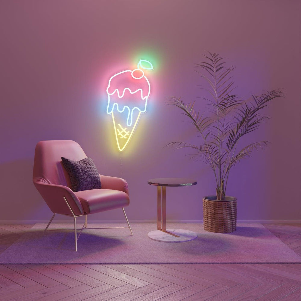 Ice Cream, man by Kelly Dabbah - Neon Tabela - Neonbir
