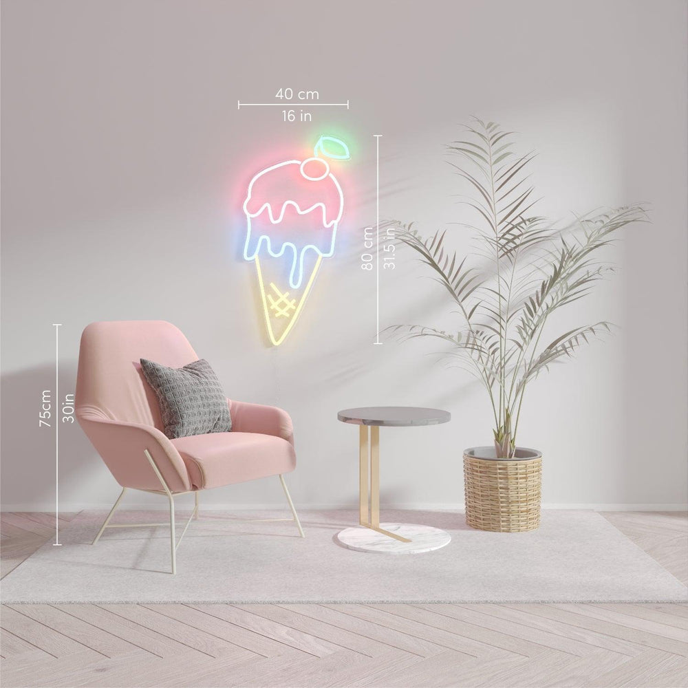 Ice Cream, man by Kelly Dabbah - Neon Tabela - Neonbir