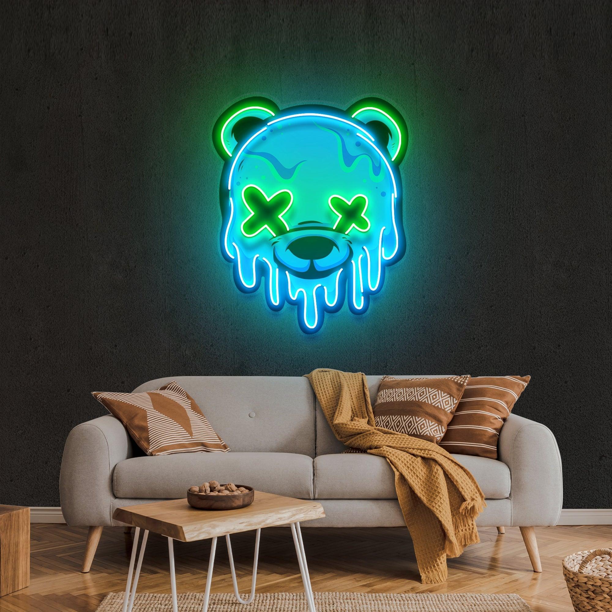 Ice Head Bear Artwork Led Neon Sign Light - Neonbir